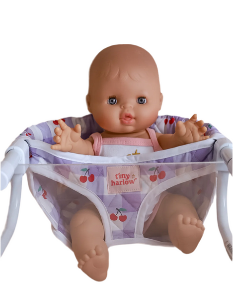 Tiny Harlow doll feeding chair lilac