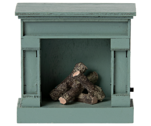 Maileg fireplace blue