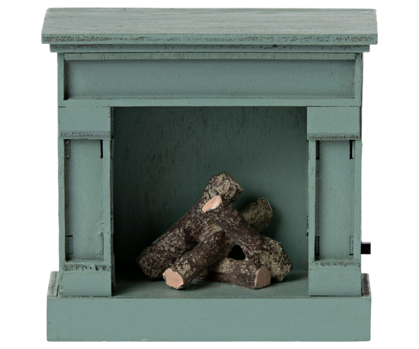 Maileg fireplace blue