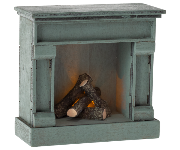 Maileg fireplace blue