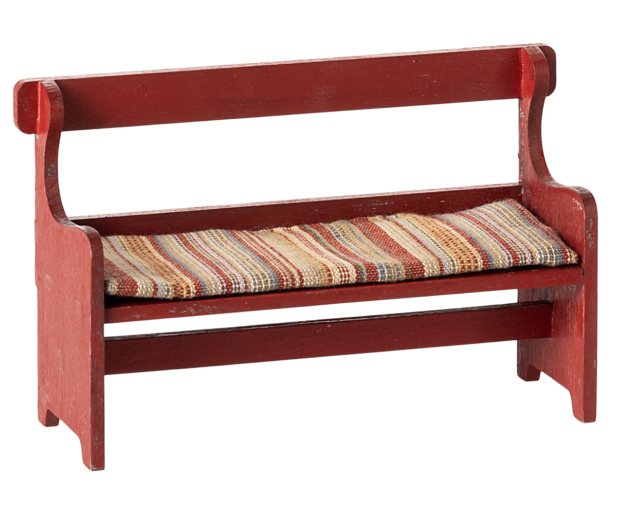 Maileg bench for mice red