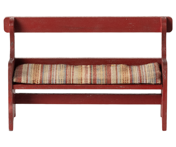 Maileg bench for mice red