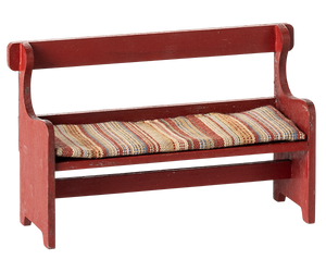 Maileg bench for mice red