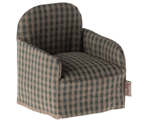 Maileg green checker chair for mice