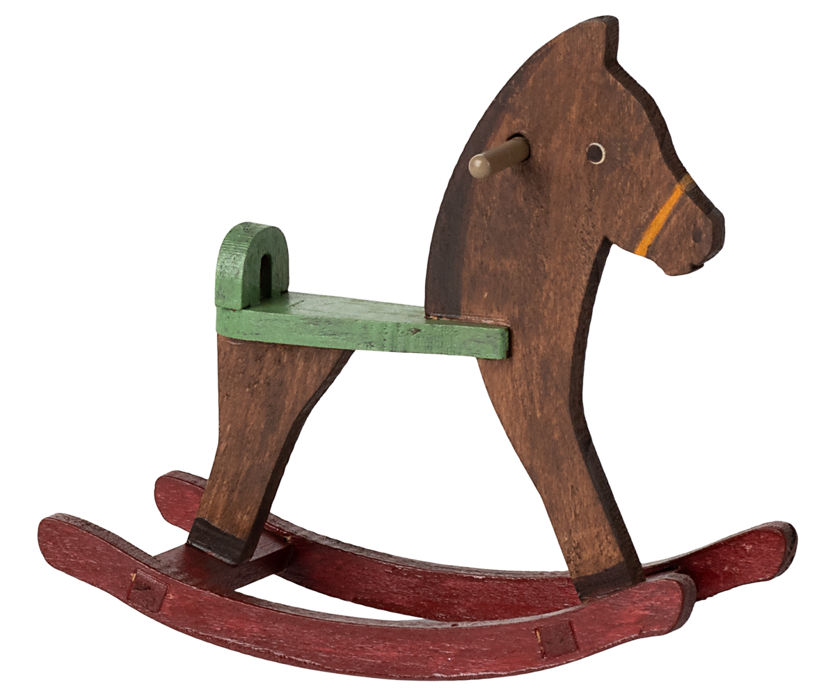 Pre-order Maileg Rocking horse, Mouse - Dark brown