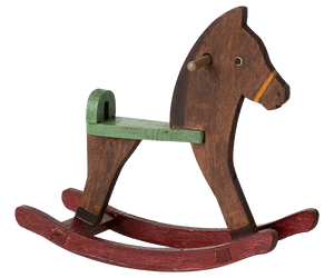 Pre-order Maileg Rocking horse, Mouse - Dark brown