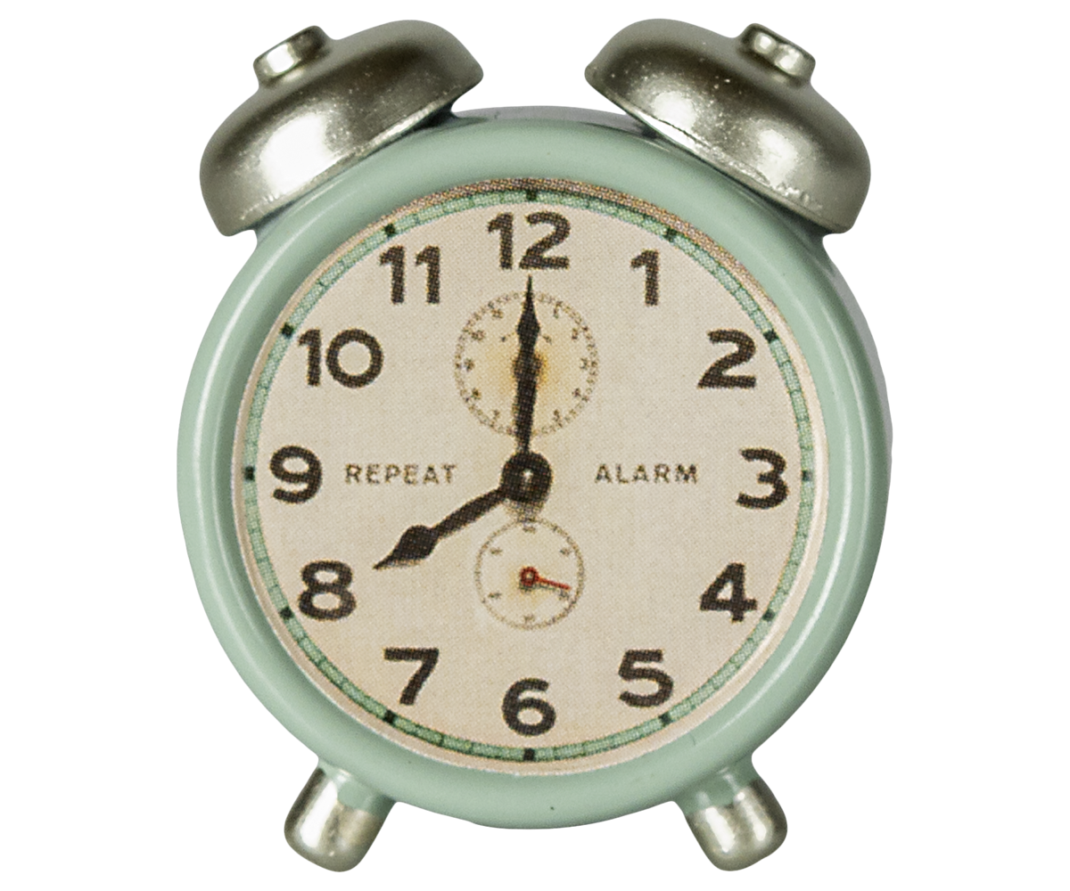 Maileg Alarm clock, Mouse - Mint