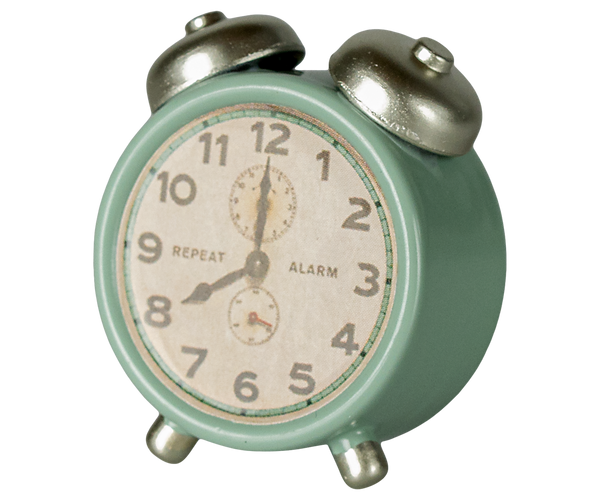 Maileg Alarm clock, Mouse - Mint