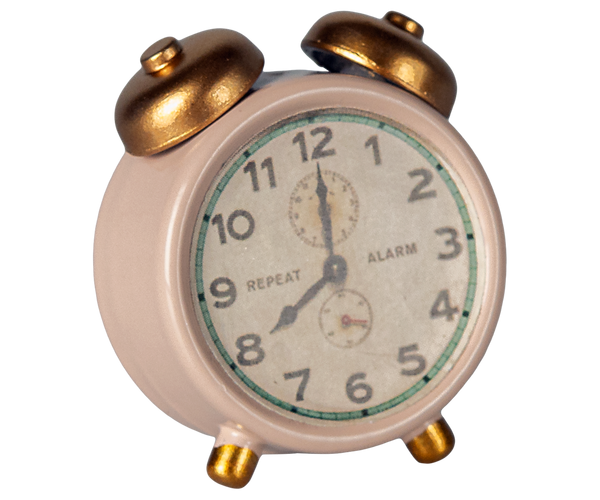 Maileg Alarm clock, Mouse - Powder