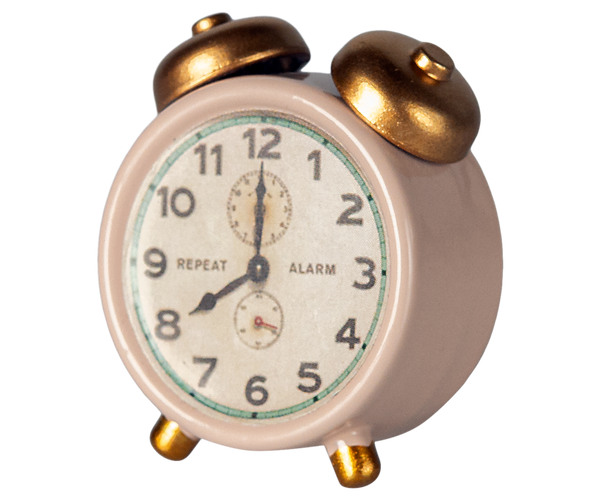 Maileg Alarm clock, Mouse - Powder