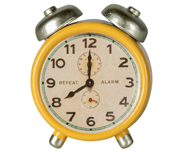 Maileg Alarm clock, Mouse - Yellow