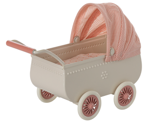 Pre-order Maileg Pram, Mouse - Coral