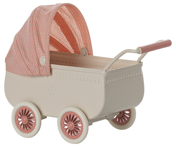 Pre-order Maileg Pram, Mouse - Coral