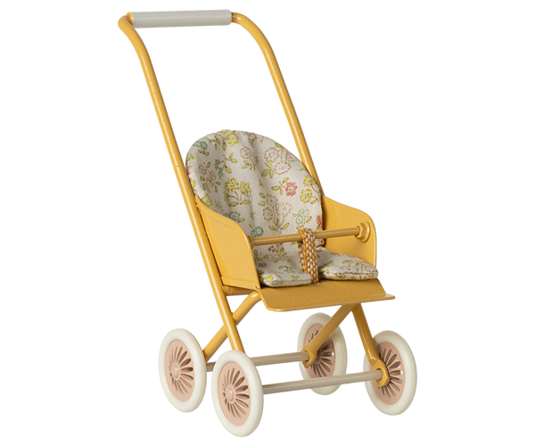 Pre-order Maileg Stroller, Micro - Yellow