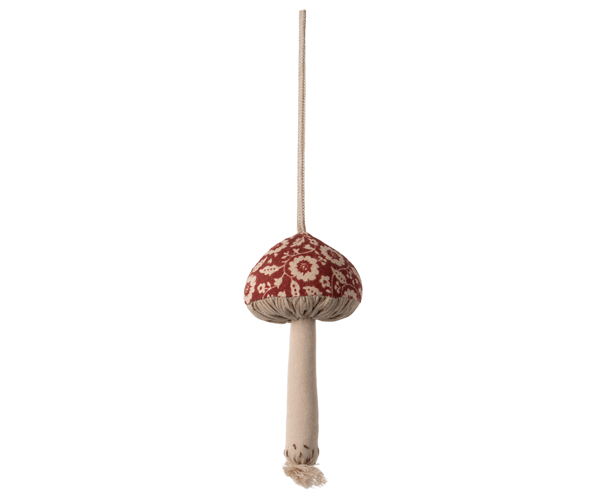 Maileg mushroom ornament - blossom, red