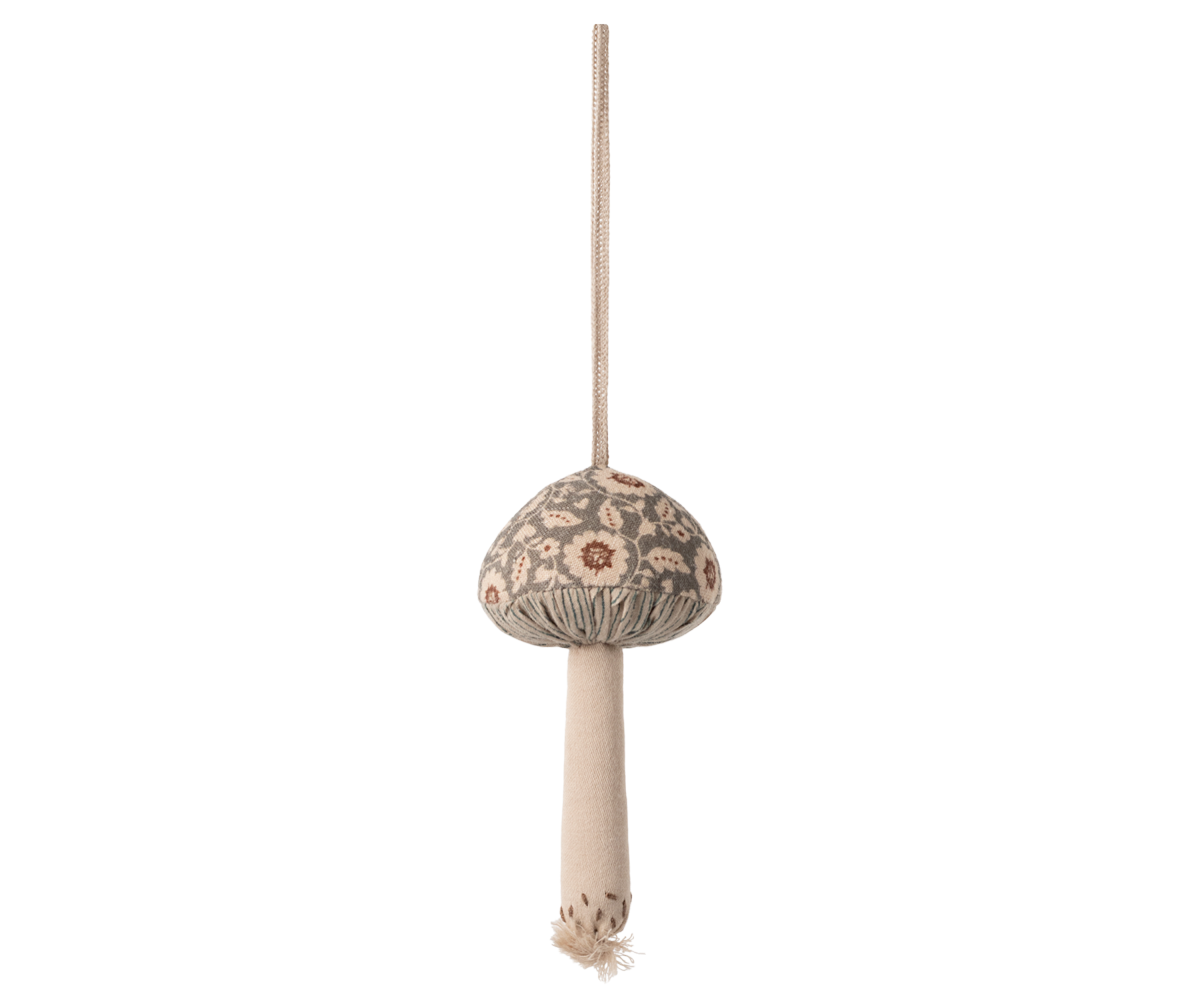 Maileg mushroom ornament - winter flower, green