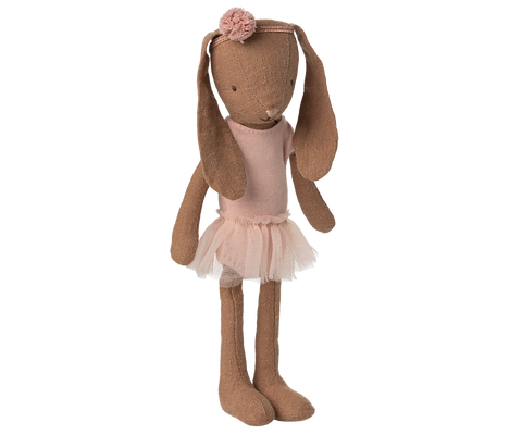 Pre-order Maileg Bunny size 1, Chocolate brown - Ballet suit and skirt rose