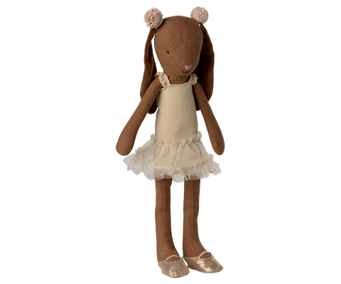 Pre-order Maileg Bunny size 2, Chocolate brown - Ballet suit and skirt cream