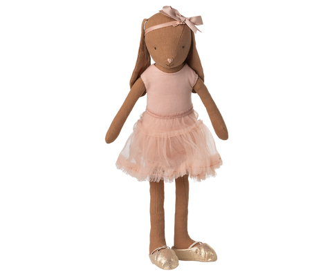 Pre-order Maileg  Bunny size 3, Chocolate brown - Ballet suit and skirt rose