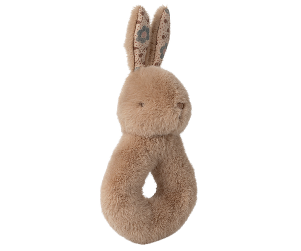 Pre-order Maileg Rabbit rattle set - Cream peach