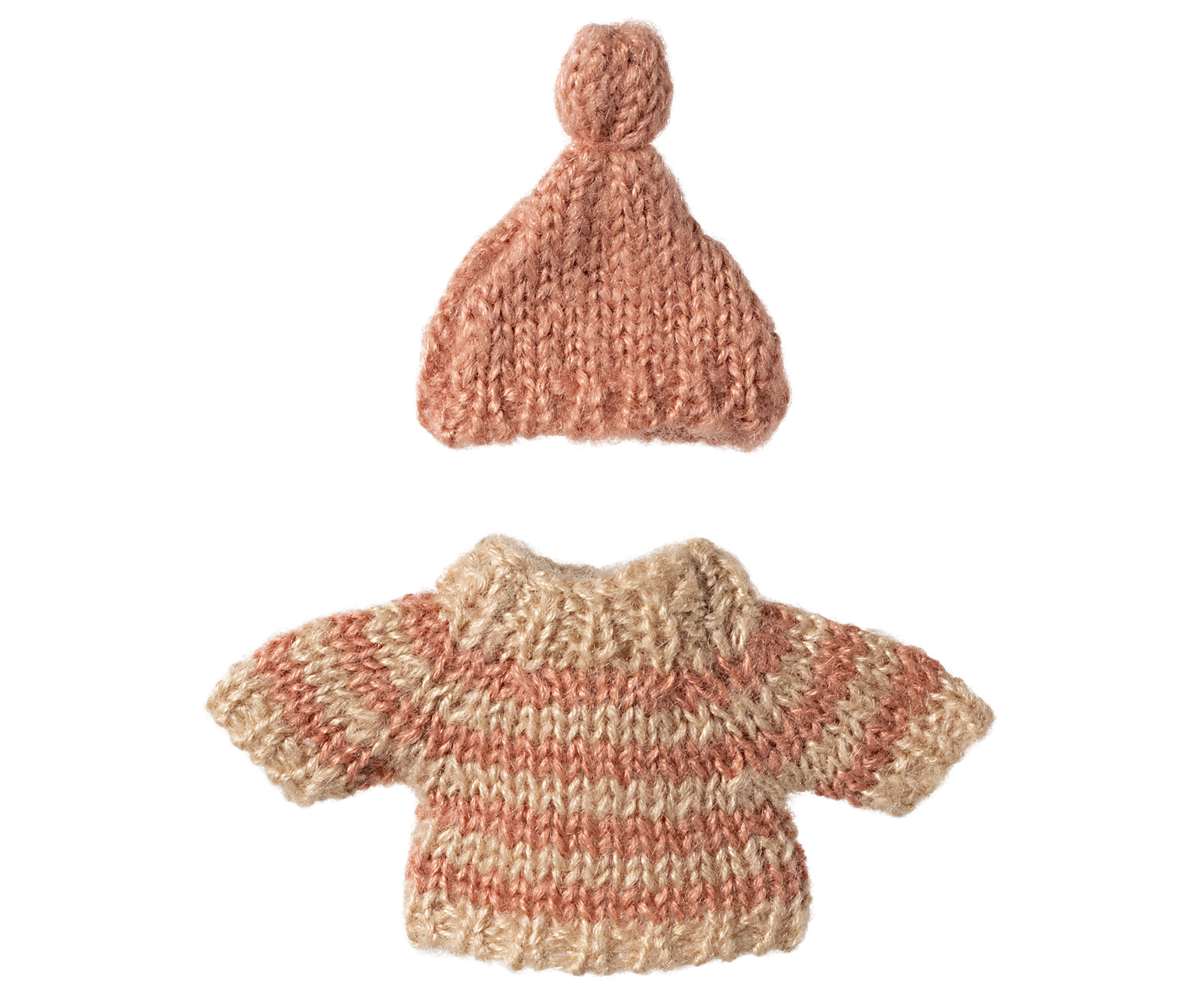 Maileg knitted sweater and hat for big sister mouse - 2024