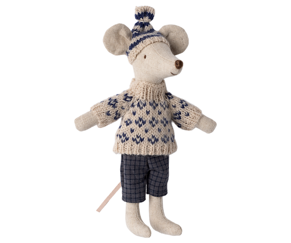 Maileg winter mouse dad with ski set 2024