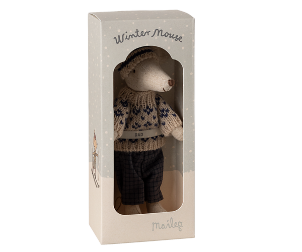 Maileg winter mouse dad with ski set 2024