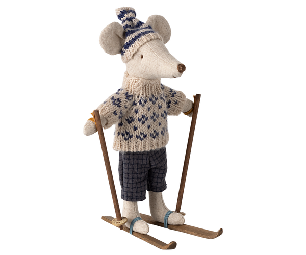 Maileg winter mouse dad with ski set 2024