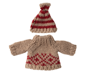 Maileg knitted sweater and hat for mum mouse - 2024