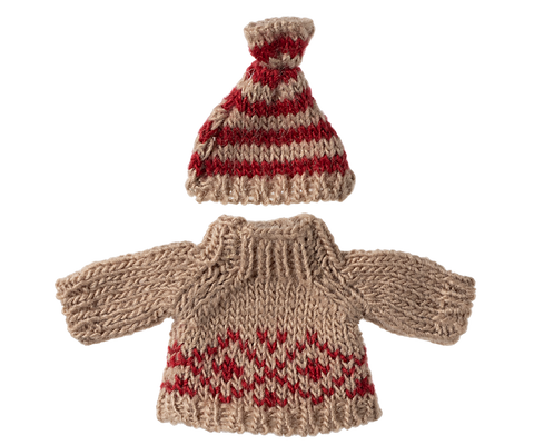 Maileg knitted sweater and hat for mum mouse - 2024