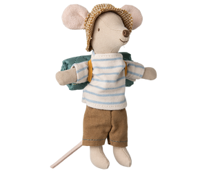 Maileg Hiker mouse, Big brother - Stripes 2025