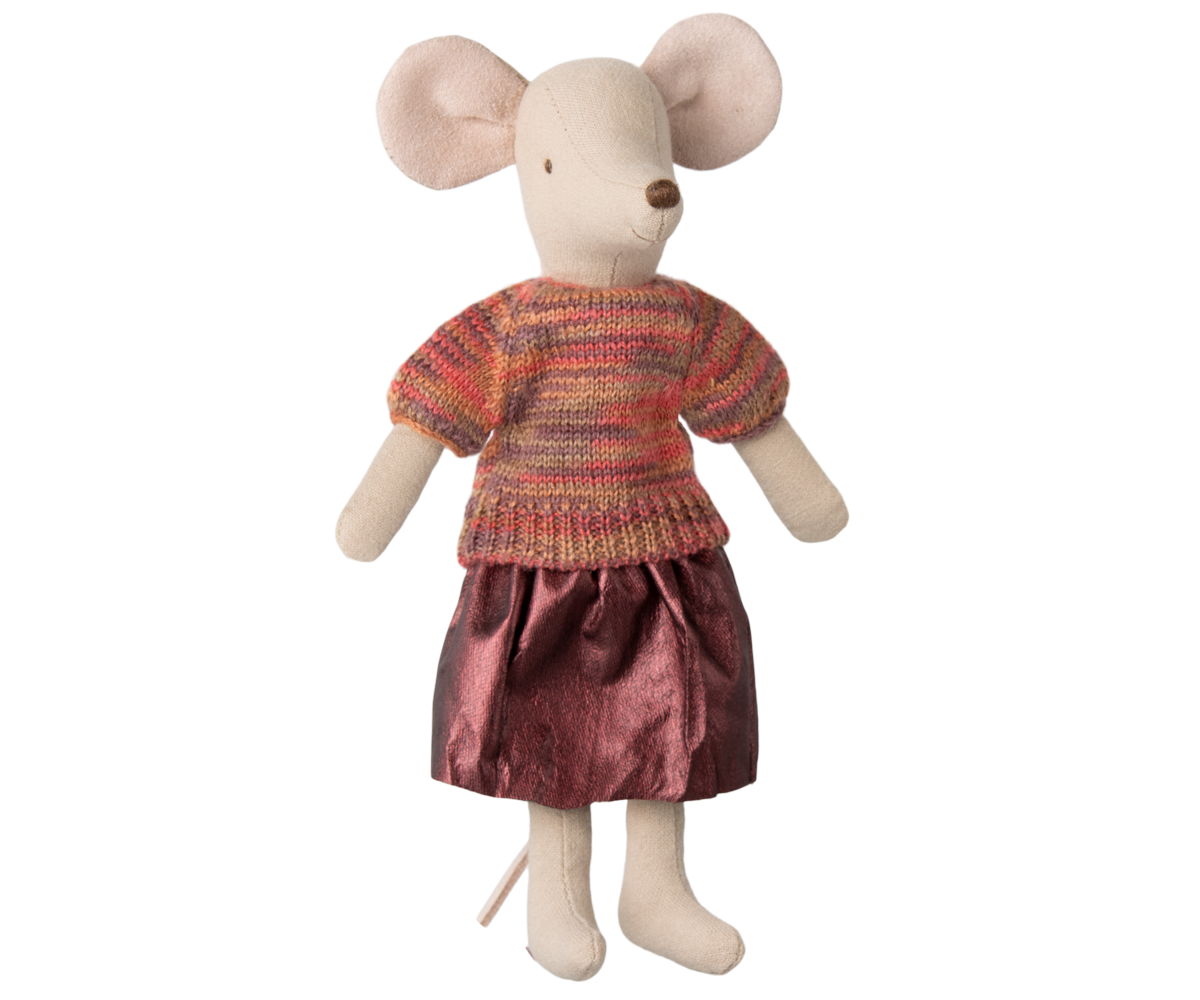 Pre-order Maileg Skirt and knitted blouse, Mum mouse