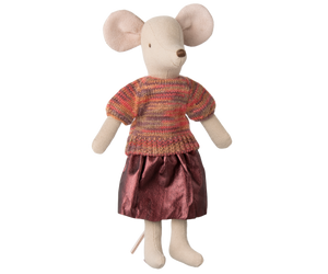 Pre-order Maileg Skirt and knitted blouse, Mum mouse