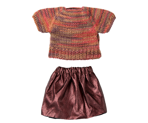 Pre-order Maileg Skirt and knitted blouse, Mum mouse