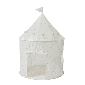 Recycled Fabric Play Tent Castle 3 Sprouts Blueberry Ivory