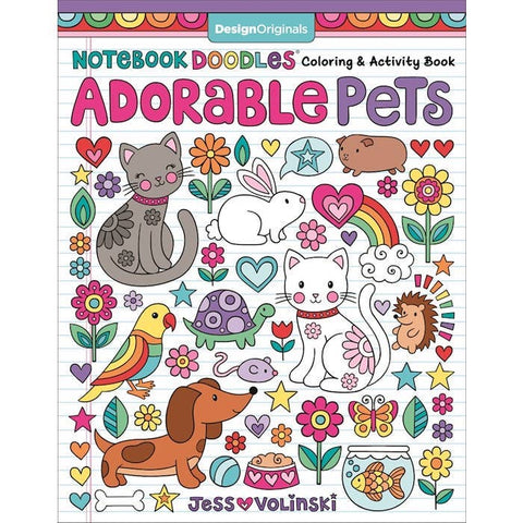 Colouring Book - Notebook Doodles Adorable Pets