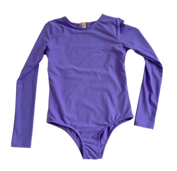 Enci purely purple long sleeve UPF50+ swimsuit