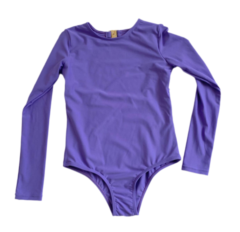 Enci purely purple long sleeve UPF50+ swimsuit