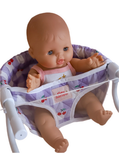 Tiny Harlow doll feeding chair lilac