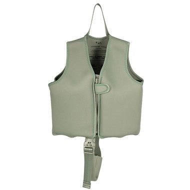 current tyed neoprene swim float vest - sage