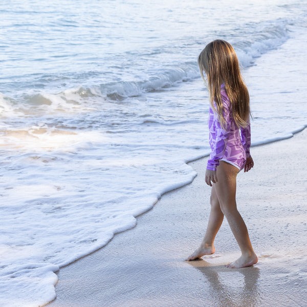 beach & bandits Beach Comber Violet upf50+ swimsuit