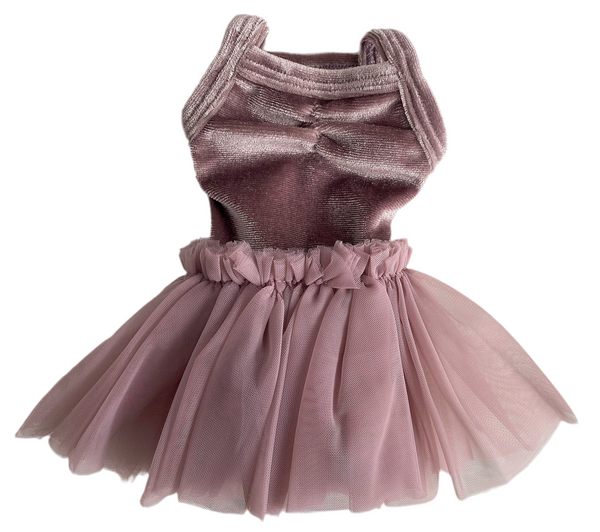 amethyst velvet leotard + ultra tulle skirt set for 34 or 38 cm doll