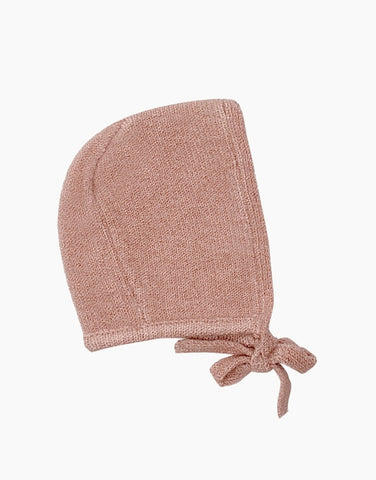 Minikane knit wool blend doll bonnet blush