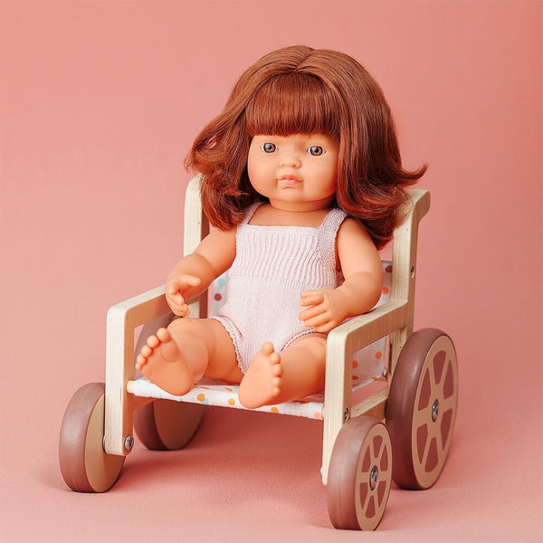 Wooden Doll Wheelchair by Miniland Educational