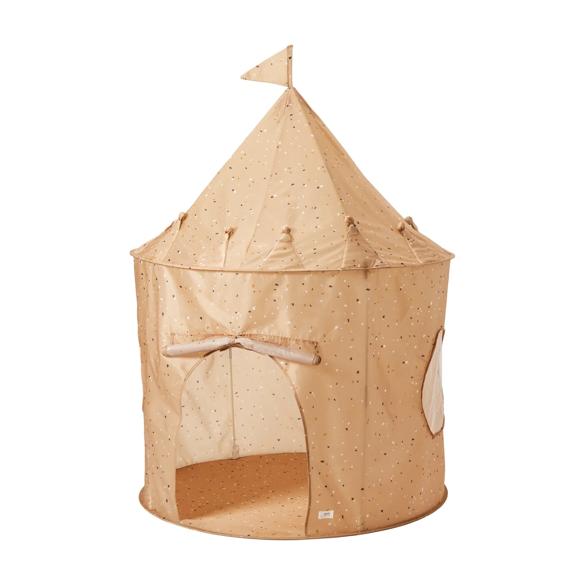 Recycled Fabric Play Tent Castle 3 Sprouts Terrazzo Clay