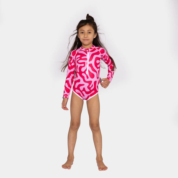 beach & bandits Coral Reef Pink upf50+ swimsuit