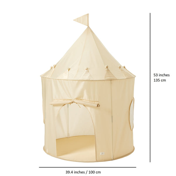 Recycled Fabric Play Tent Castle 3 Sprouts Beige