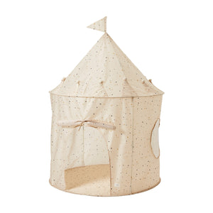 Recycled Fabric Play Tent Castle 3 Sprouts Terrazzo Beige