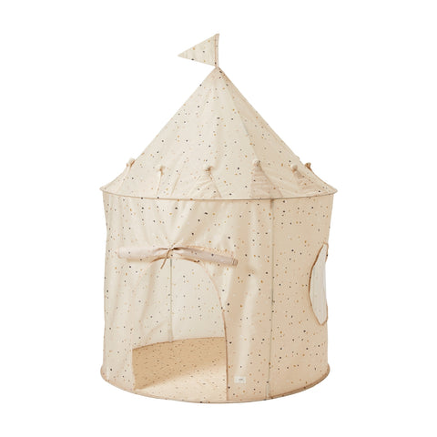 Recycled Fabric Play Tent Castle 3 Sprouts Terrazzo Beige