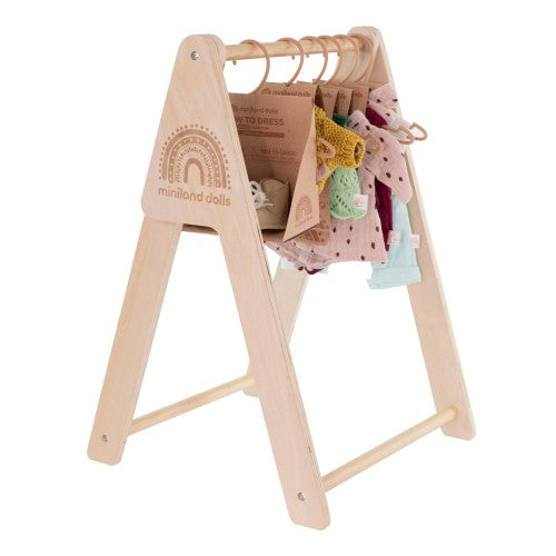 wooden doll clothing wardrobe by Miniland